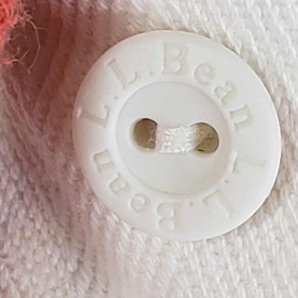 LL Bean Sweatshirt Mens Size L Orange Striped Long Sleeve Rugby Hoodie Pullover - Picture 10 of 12